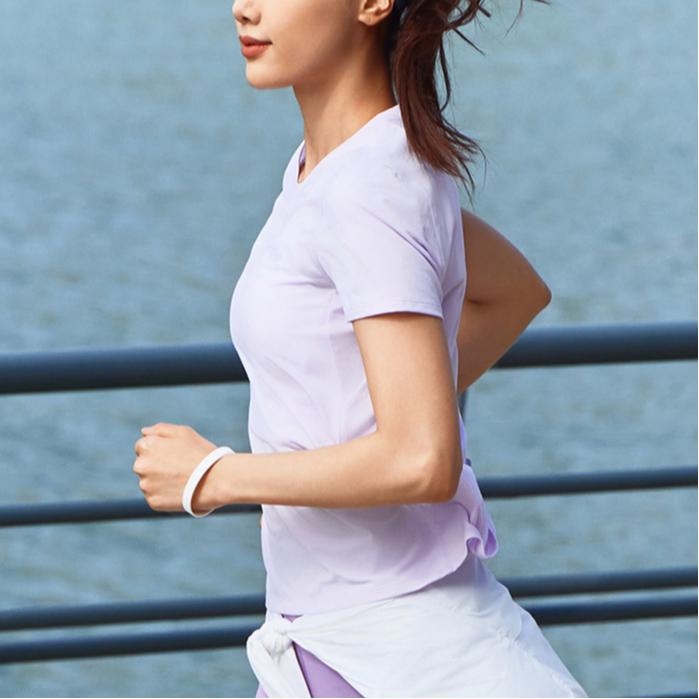 SAUCONY Solid Color Quick-Dry Breathable Outdoor Loose Casual Round Neck Short Sleeve T-Shirt Women Tops SC1249114A-WT02