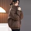 Women's Plus Size Short-Length Thickened Winter Jacket Solid Color Simple Plus Size Pocket Jacket