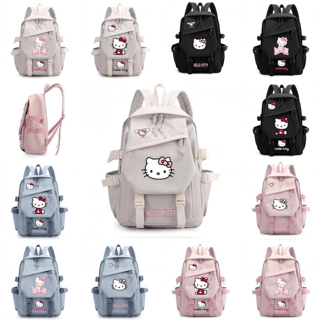 Hello Kitty Schulrucksack Für Mittelstufe Und Oberstufe Modisch Cartoon Nylon