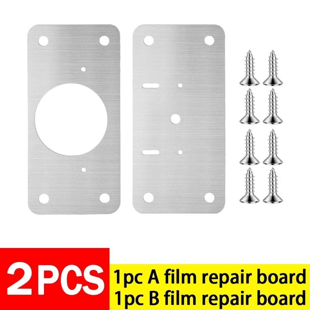

Cabinet Hinge Repair Plates Kit Stainless Steel Kitchen Cupboard Door Hinge Mounting Fixing Plate with Hole Hardware Accessories