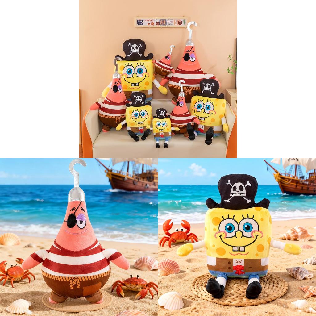 Spongebob Squarepant Patrick Star Plush Toy With Pirate Style Design For Kids Gift And Collectible