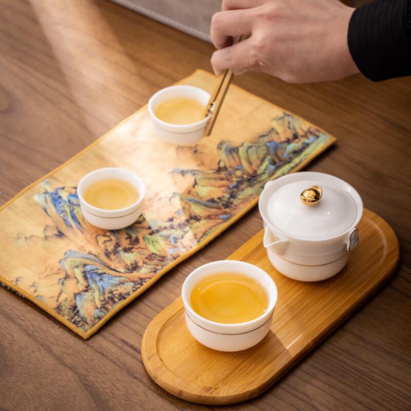 Luxury Portable Travel Tea Set (1 Pot, 3 Cups)