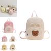 Kids Cartoon Canvas Backpack With Breathable Material For Kindergarten Boys And Girls