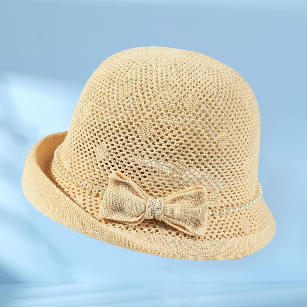 Hat Female Spring And Summer Fashion Foreign Style Thin Face Small Visor Sunscreen Bucket Hat Female Hollow