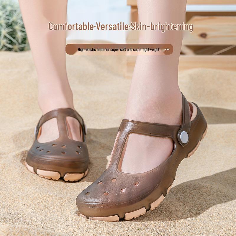 Summer Anti-Slip Half Toe Sandals for Women: Soft Sole Thick Base Slippers for Nurses, Pregnant Women, and Outdoor Wear