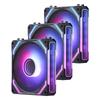 Redragon GCF012 Reverse 120mm PC Case Fan Daisy Chained 5V ARGB Lighting PWM Case Fan for Case Cooling 120x120x25mm 3 Pack Black 3-Pin 4-Pin