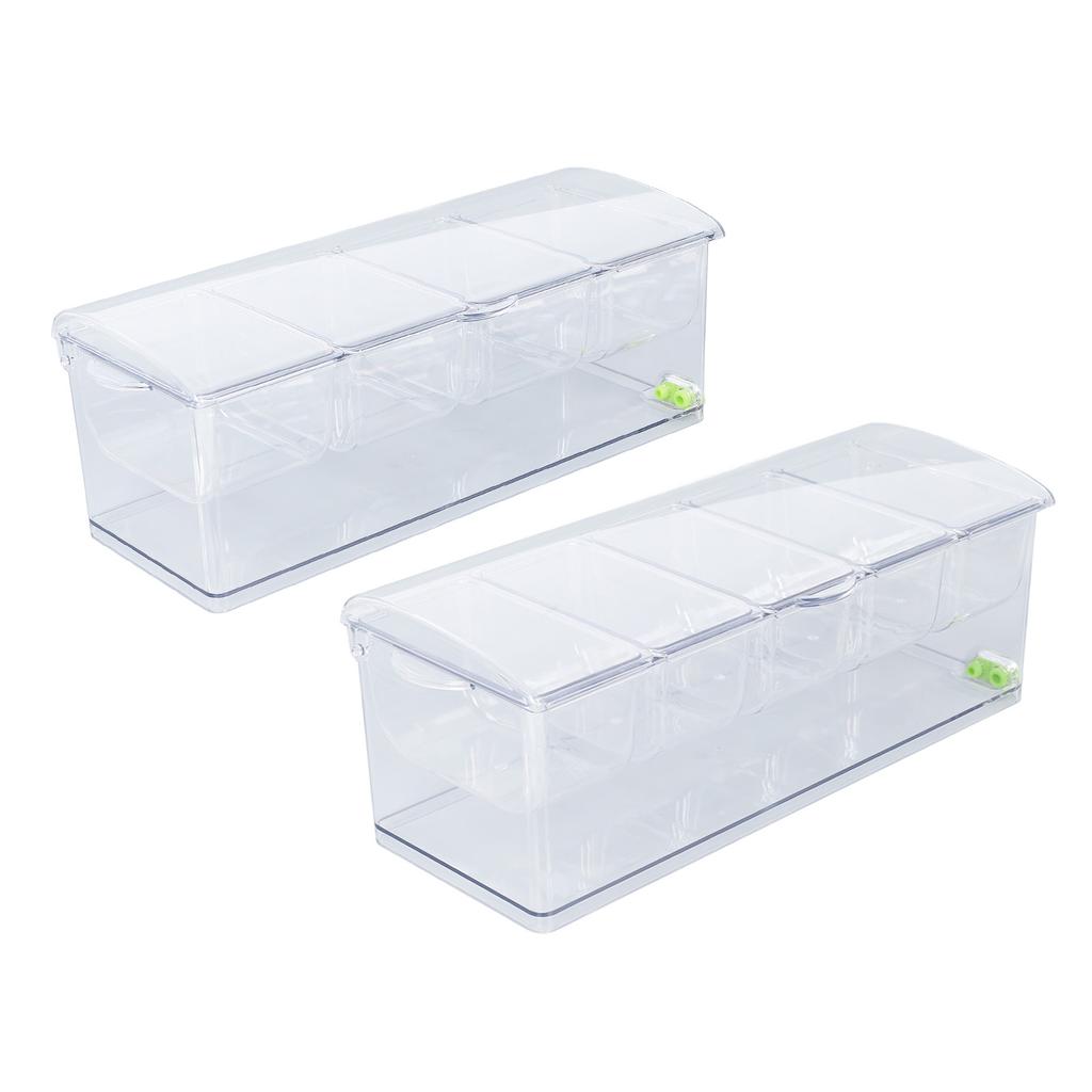 Ice Chilled Condiment Server Plastic Portale Easy To Clean Condiment Server Space Saving Tight Sealing with Lid for Storage