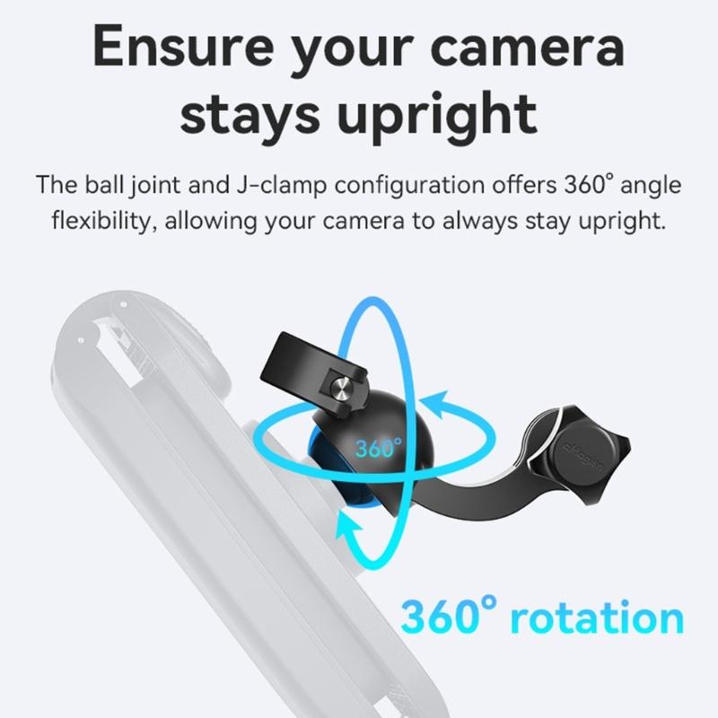 MultiDirectional Backpack Strap Mount Clip for Camera Clip Outdoor Photography for 0.5-10mm Thickness Strap Use