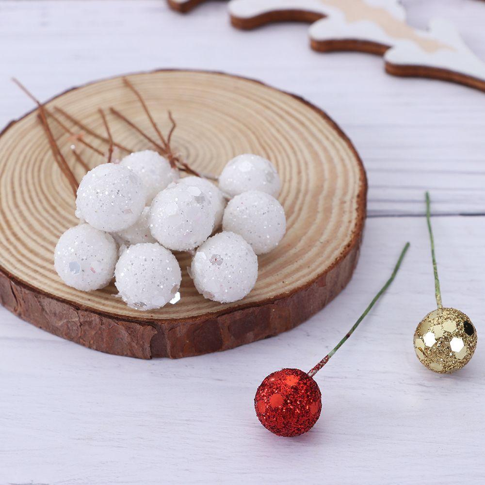 DIY Party Supplies Christmas Ornament Wedding Decoration Small Berries Stamens Artificial Flower Christmas Decor Red Berries