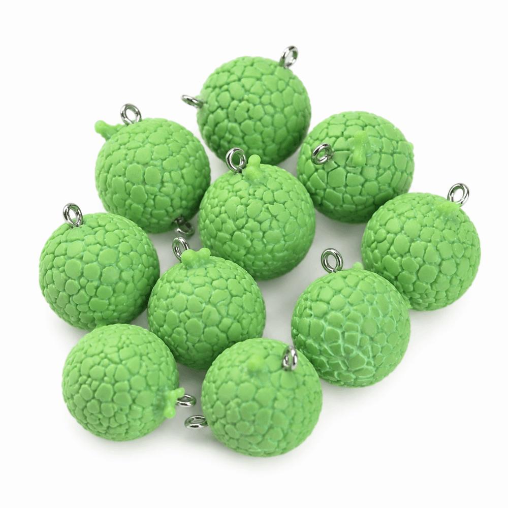 10pcs Resin Fruit Beads Simulated Fruit Keychain Making Accessories DIY Earring Necklace Jewelry