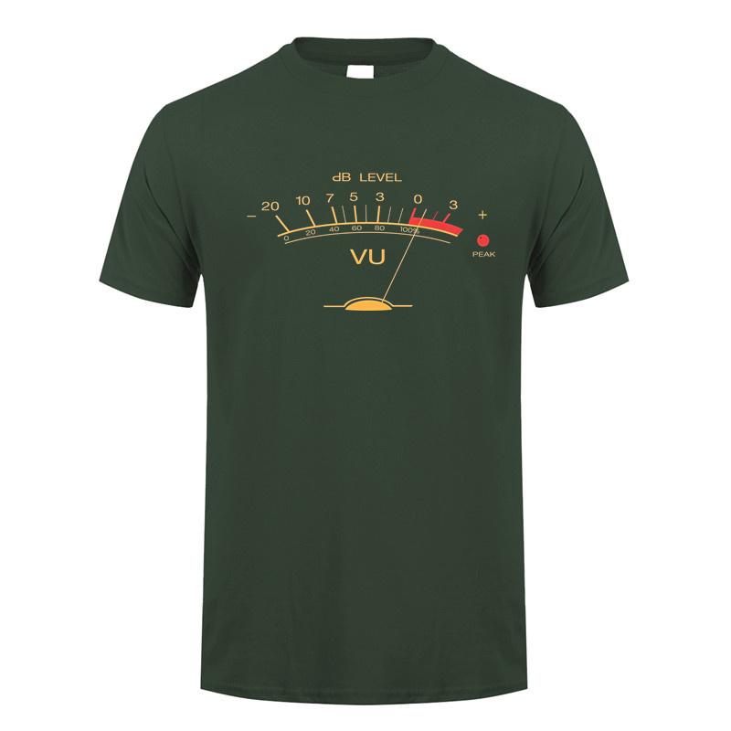 Volume Vu Meter Vintage Audio Engineer Recording Fan Classic T Shirt Unisex Cotton Streetwear Top Short Sleeve Gifts Tshirt Dy140