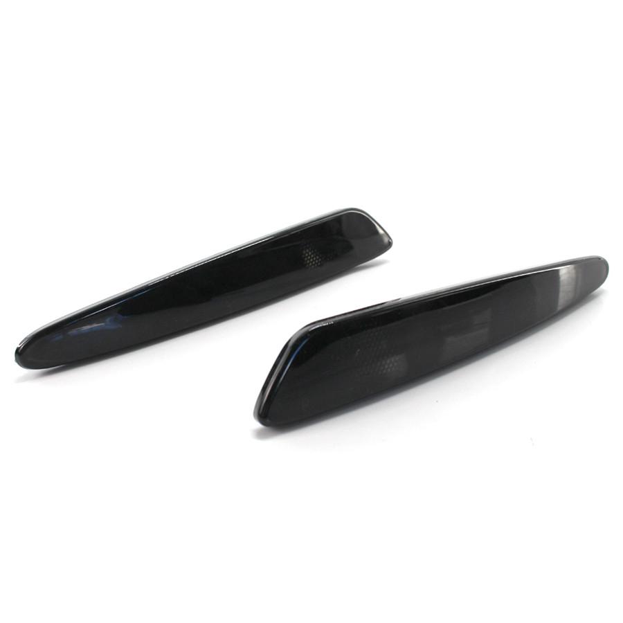 2x Black Front Bumper Side Marker Light Housing For Chevy Corvette C6 2005-2012