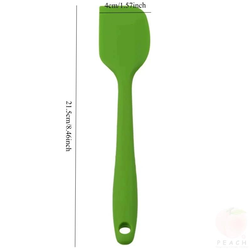 1PC Small Heat Resistant Integrate Handle Silicone Spooncolor Silicone Scraper Cake Cream Spatula Knife Kitchen Baking Tool