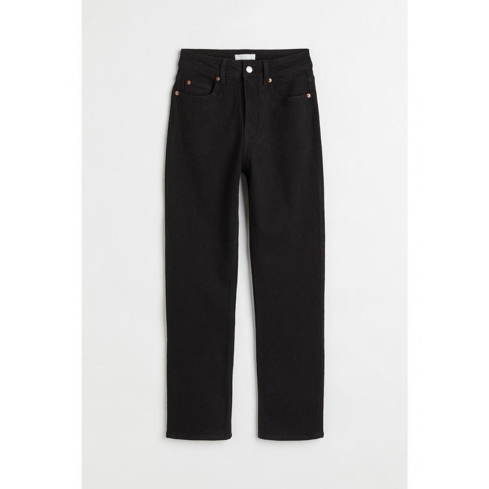 

Джинсы узкого кроя с завышенной талией HM, черные 0941374008