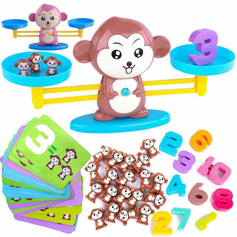 Lustiges Mathe-Zählspiel für Kinder Affen-Balance-Spielzeug-Set für Vorschulkinder