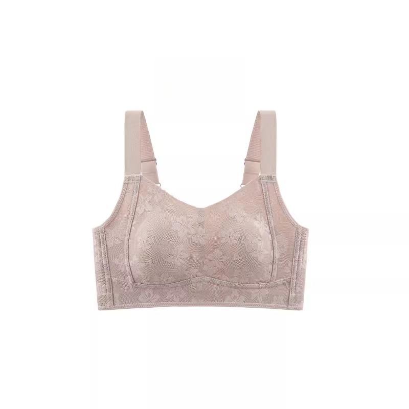 

Женский легкий и дышащий бюстгальтер без косточек, полноразмерная чашка, тонкий, спортивный, регулируемый, жаккардовый, большого размера 4XL фиолетовый