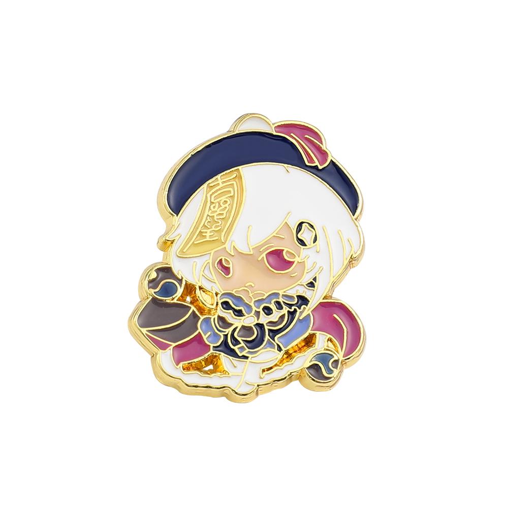 Game Genshin Impact Brooch Diluc Barbara Fischl Klee Paimon Cartoon Character Pins Badge Jewelry Accessories Gift for Fans
