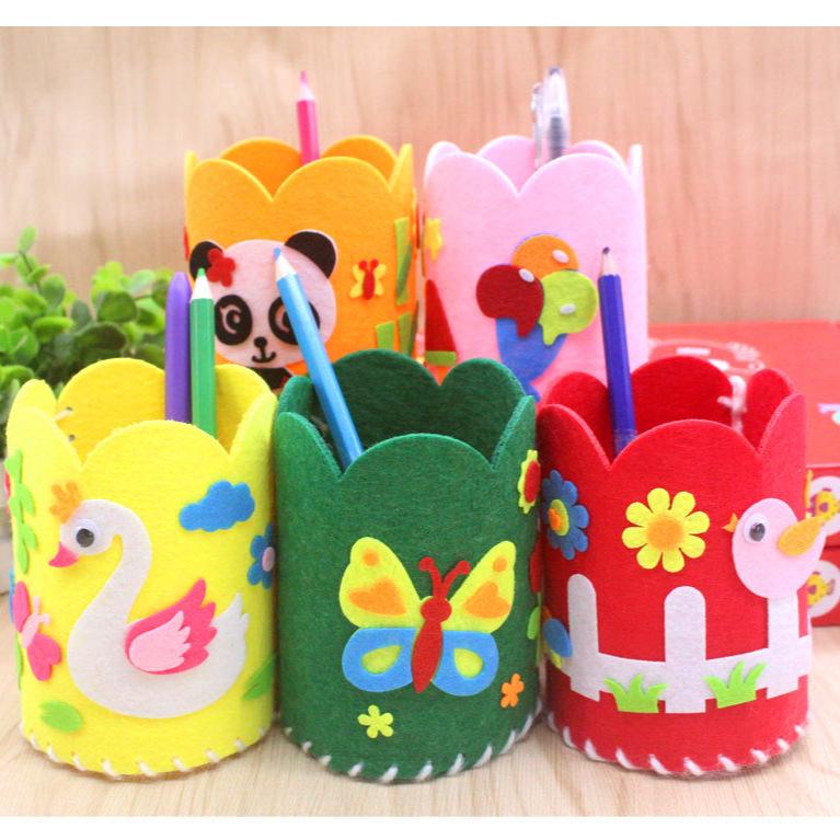 Children's DIY Hand-sewn Fabric Pen Holder Kit