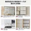 MUJI Recycled Polypropylene Small Item Storage Case, Medium, 2 Drawers, White Gray - Approx. W26 x