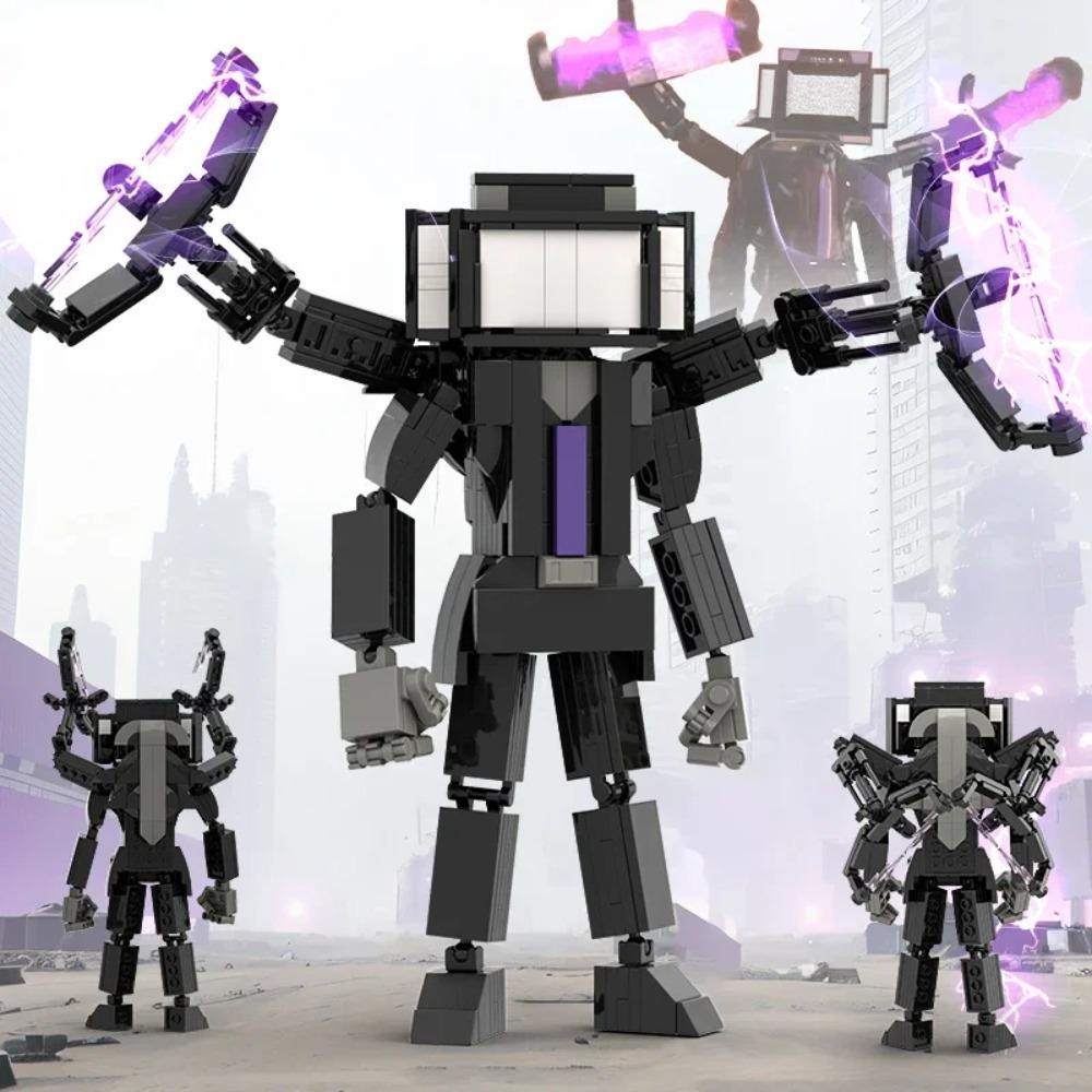 MOC Skibidi Toilet Building Blocks Set Titan Speakerman Cameraman Tvman Bricks DIY Model Toys For Kid New Year Birthday Gifts