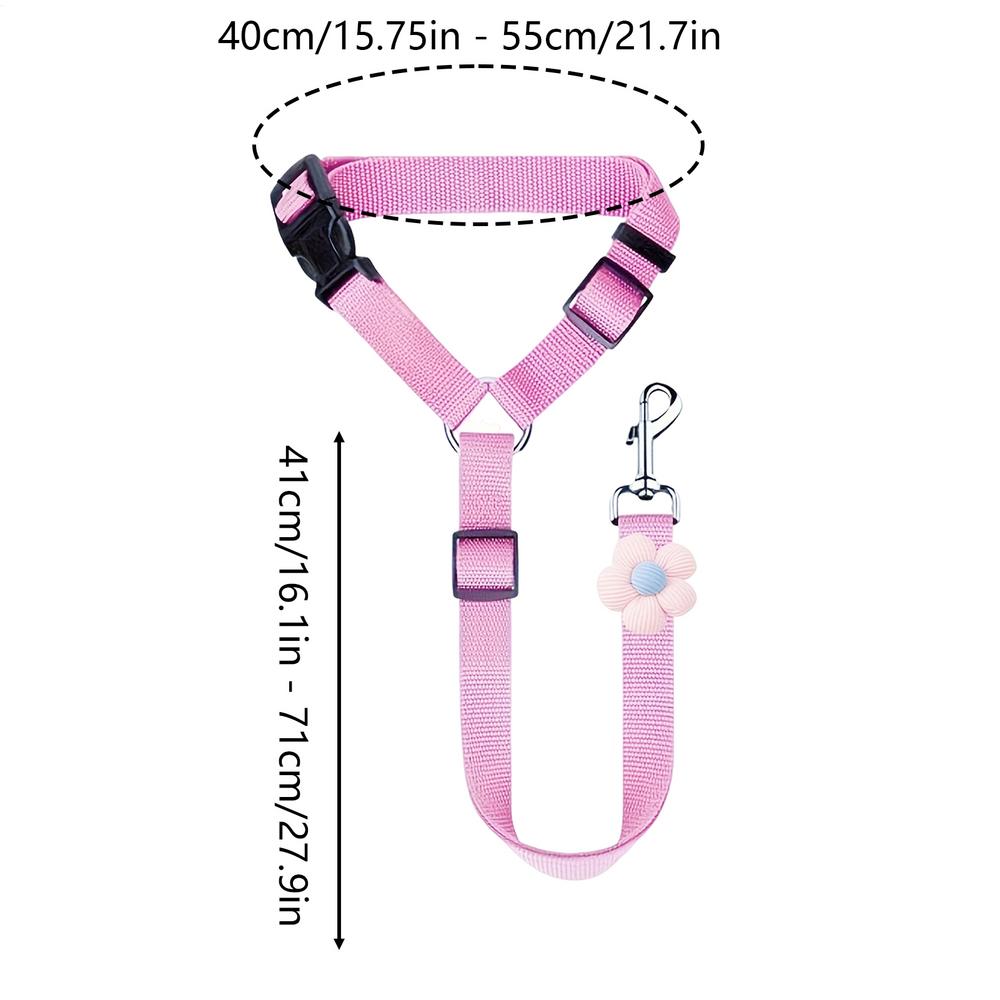 Dog Seatbelt Harness For Car Heavy-Duty Retractable Safety Rope Vehicle Harness Dog Seat Belt For Small Medium Large Kitten