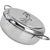 304 Stainless Steel Deep Frying Pot 3.4L Capacity 33x24.8x15CM Kitchen Cooking Fryer Pot