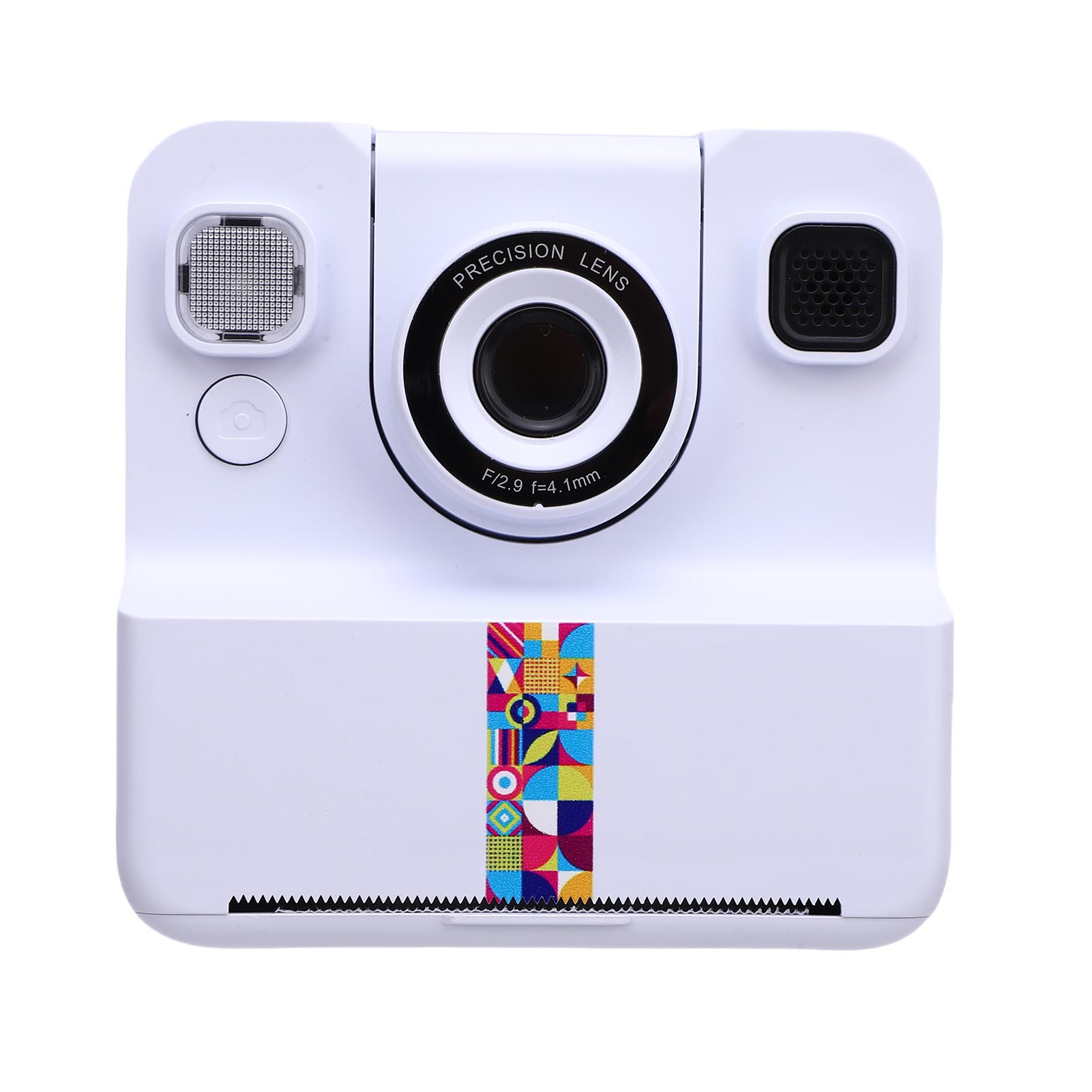 

Instant Print Camera 2.4in HD Screen 24MP Photo 1080P Video Multifunctional Thermal Printing Camera for Students білий