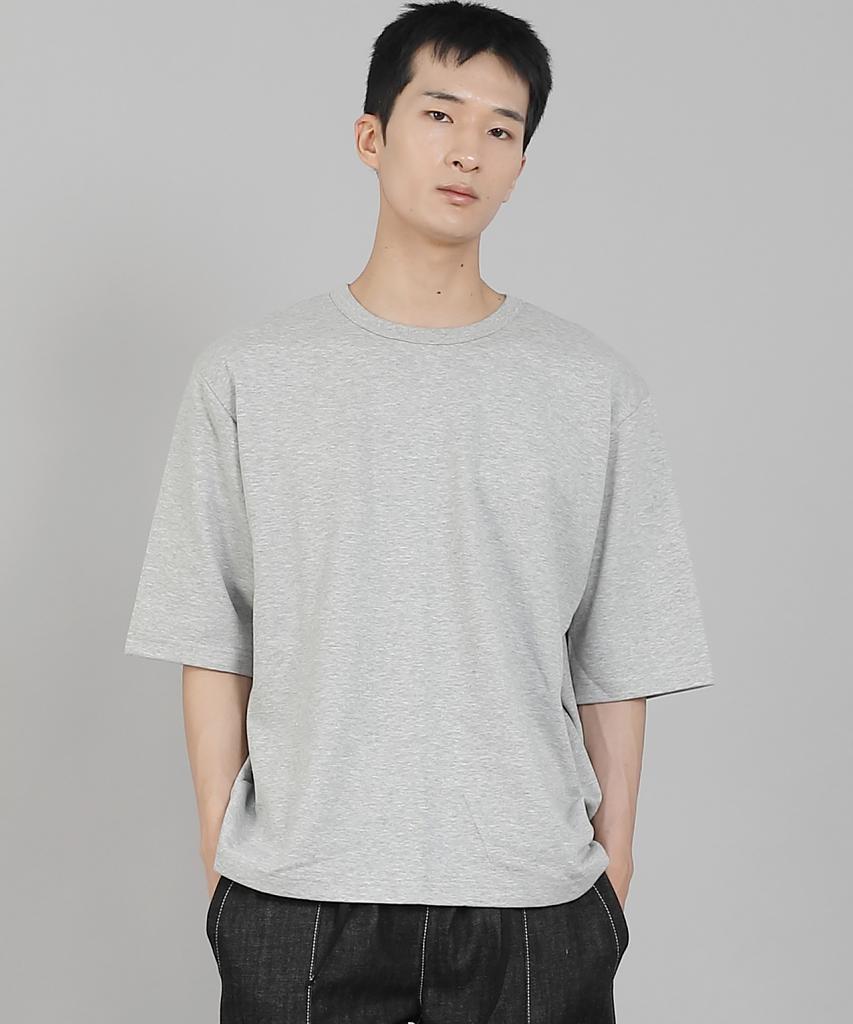 Seinteukeulu Plain R-Neck Half-Sleeve T-Shirt Rhr-896 Gray