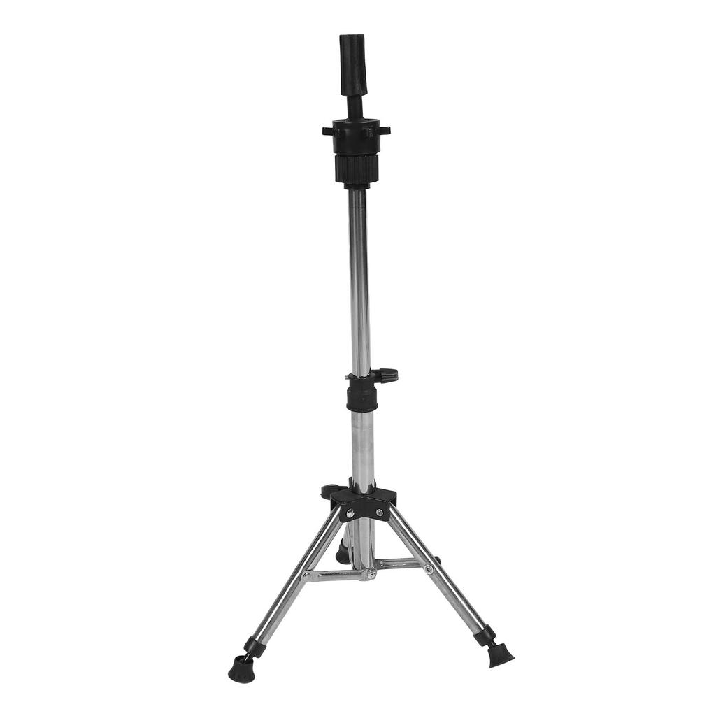 Adjustable Wig Stand Tripod Aluminum Alloy Multipurpose Portable Metal Mannequin Head Stand for