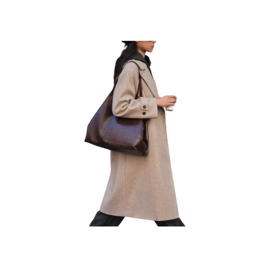 Zara Loose Solid Color Double Breasted Coat Women coats Beige 3046299-450