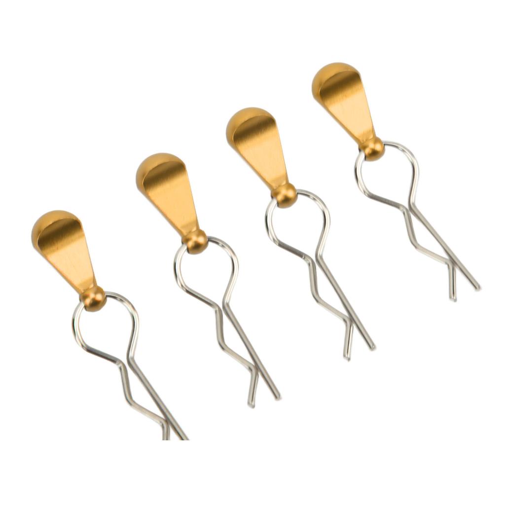 4Pcs Metal RC Car Body Clips with Pull Tabs for 1 8 1 10 Remote Control Car Upgrade Parts