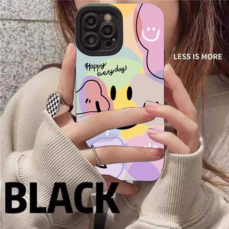 Phone Case For iPhone 17 16 15 14 13 12 11 Pro Max Plus Mini XS X XR 16e Cute Smile Love Heart Design Candy Soft Silicone Cover