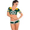 Sexy cheerleading costume, football baby split cheerleading costume suit, hot party jersey