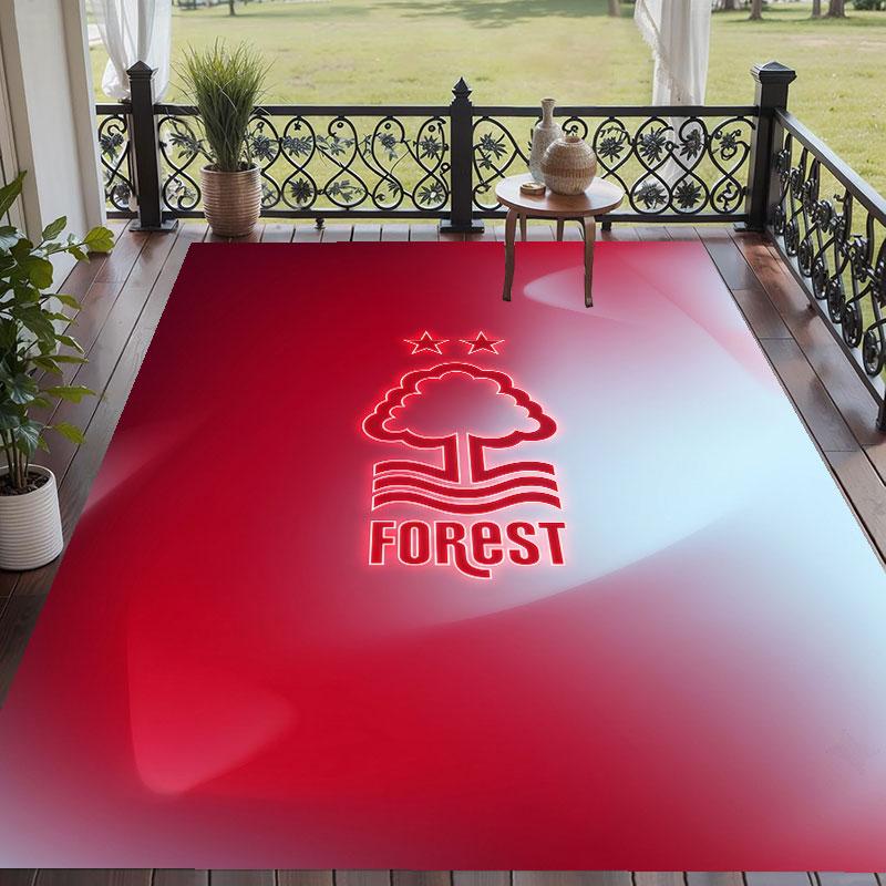 Soft Floor Carpet Nottingham Forest Football Pattern Area Rug Decorative Mat For Home Room Decoration