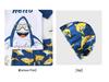 Boys' Short Sleeve Cartoon Shark Swimsuit Set for Big Kids