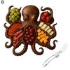 Octopus Charcuterie Platter with Fork Ocean Themed Cheese Board Tray for Meat