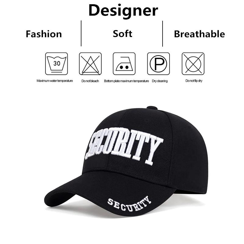 Unisex Sicherheit Stickerei Baseballkappen Frühling und Herbst Outdoor Verstellbare Lässige Hüte Sonnenschutzmütze
