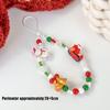 1Pc Christmas Series Mobile Phone Chain Crystal Beaded Snowman Hat Bell Gift Santa Mobile Phone Chain Lanyard Accessories