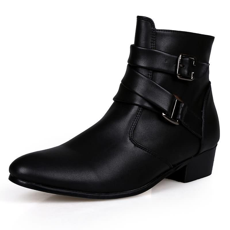 

High Quality Men s Boots Platform Boots Designer Shoes Men Fashion High Leather Boot Retro Ankle Boots for Men Botas Para Hombre 39