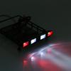 Middle Size Roof Rack Luggage With LED Lights Quadrate For SCX10 1/10 RC Car (2 White 2 Red)