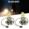 2PCS H3 Amber Xenon Yellow 100W Halogen Car Front Fog Light Headlight Bulbs