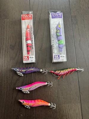 EVA x DRESS EVA-Q Eging Lure Set Evangelion Unit-01 Unit-02 Yamashita Egi-OH