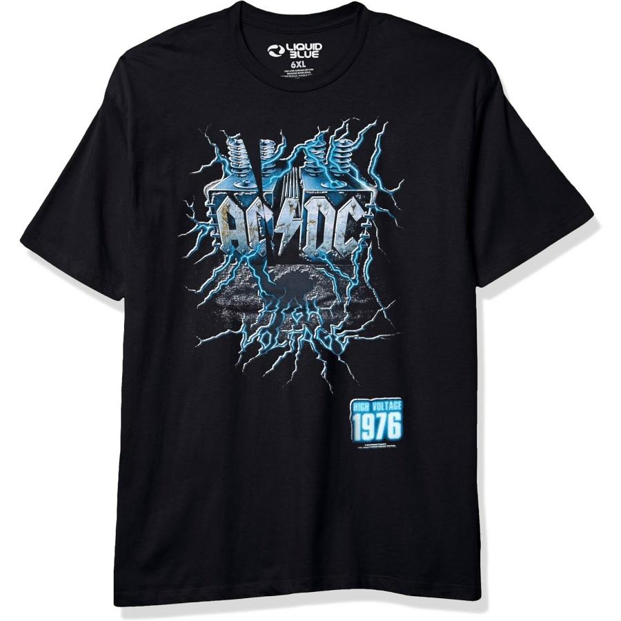 

Liquid Blue Ac_Dc Live Wire High Voltage Short Sleeve Tee XXXXXL чорний