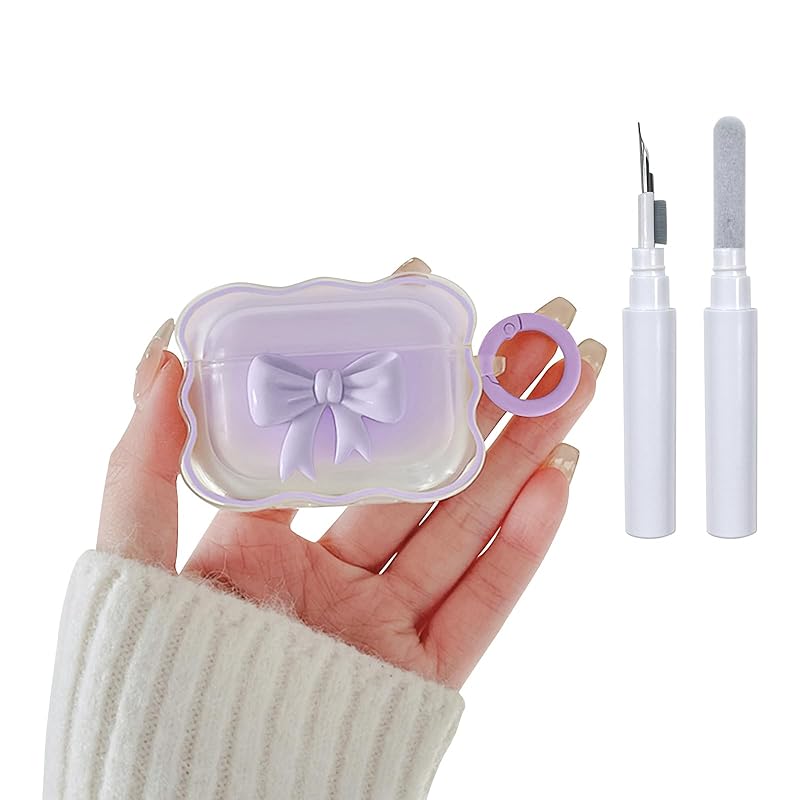 

Чехол OwnestX AirPods для 4-х наушников Милый бант Модный противоскользящий Защита от царапин Полная защита Поглощение ударов Ударопрочный женский подарок Для женщин –