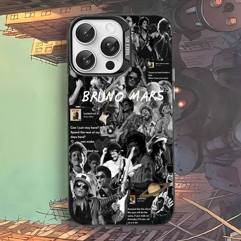 B-Bruno M-Mars Singer Phone Case For IPhone 17 16 15 14 13 Pro 12 11 Pro Max PLUS Color Back Cover