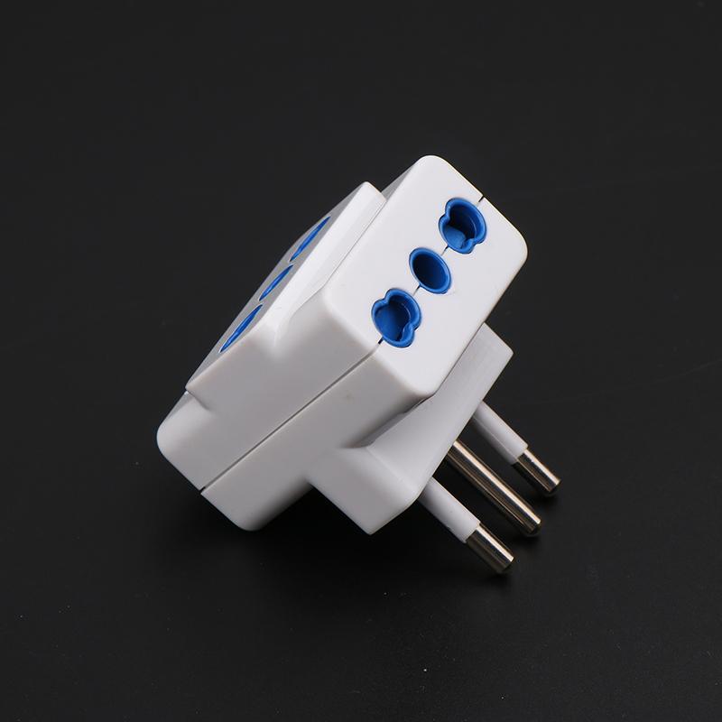 1 Piece 3 Ways Socket Italy Travel Plug Adapter Multi Port Outlet Italian Standard 10A 250V Home Appliances