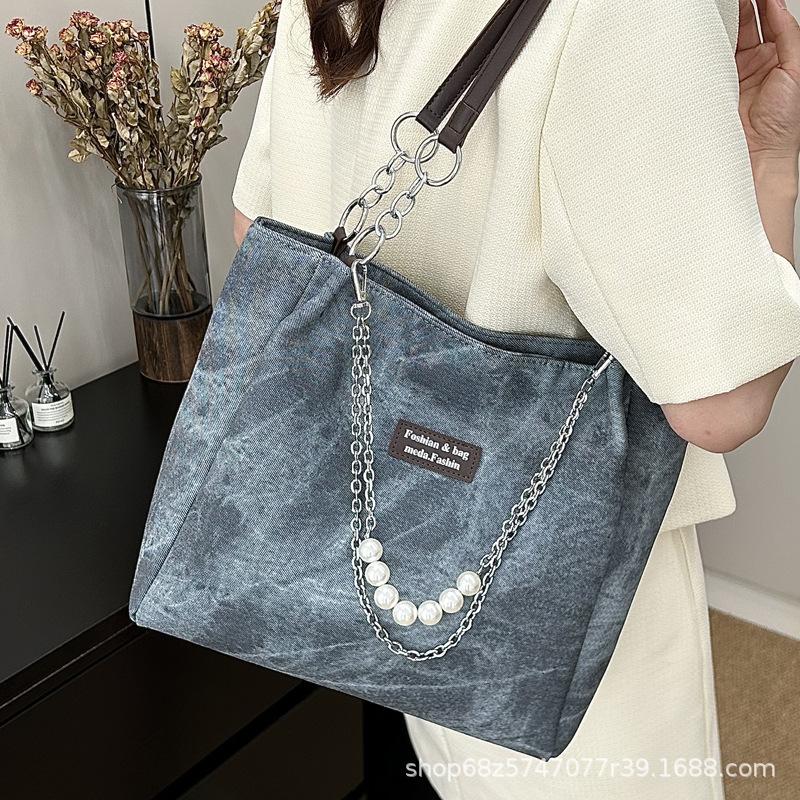 Student Class Bag Women's 2025 New Simple and Fashionable Versatile Shoulder Bag Large-capacity Commuter Tote Bag