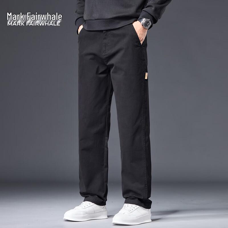

Mark Fairwhale Men s Solid Casual Straight-Fit Pants 34