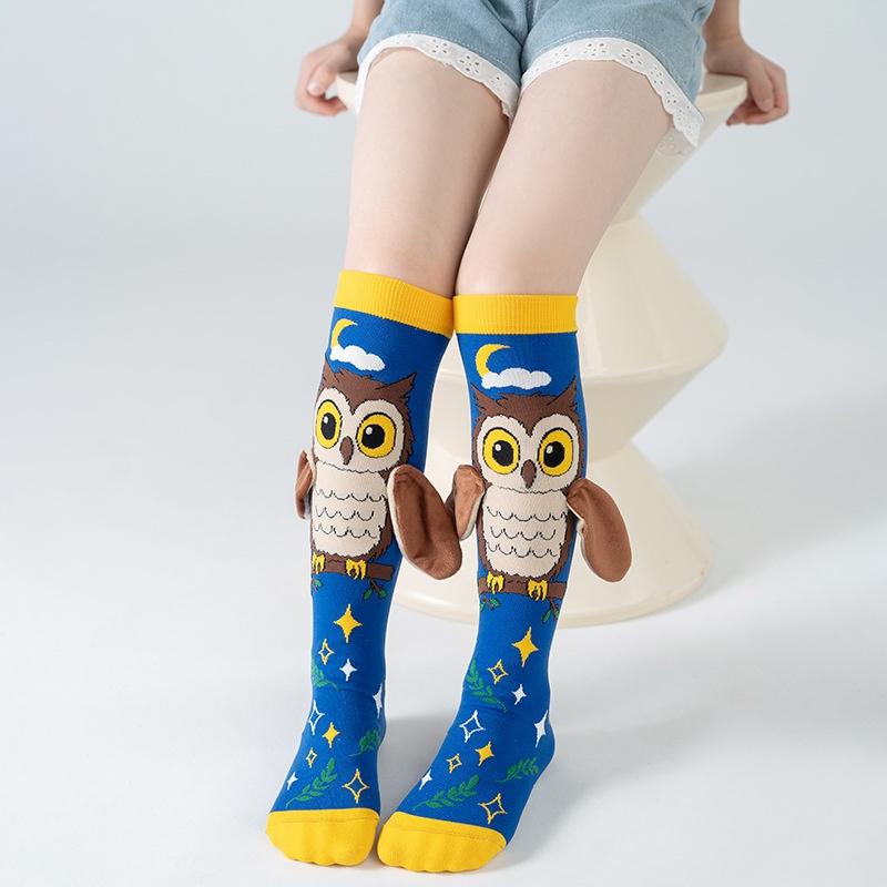 Cartoon Funny Knee Stockings Animal Patten Long Socks Girls Ladies Breathable Socks