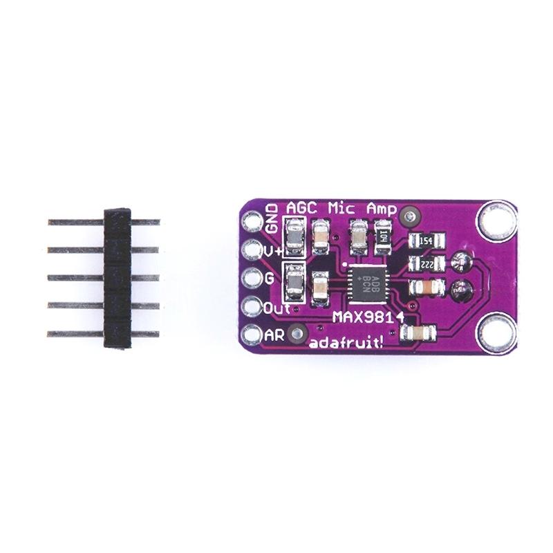 Geräuscharmes MAX9814 Mikrofonvorverstärkermodul 40dB 50dB 60dB Einstellbar Für Entwicklungsplatinen ESP826